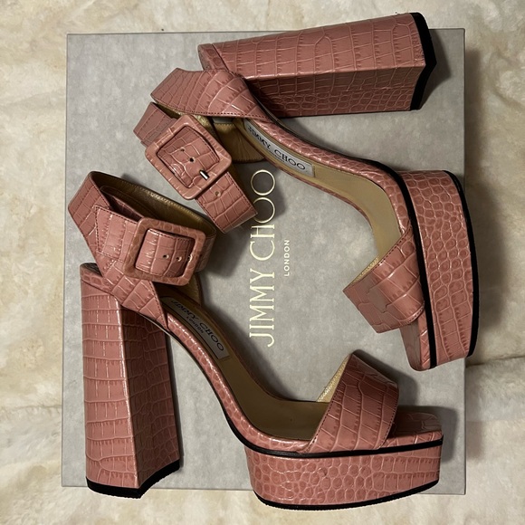 Jimmy Choo blush colo. sandals size 40.5 - Picture 12 of 16